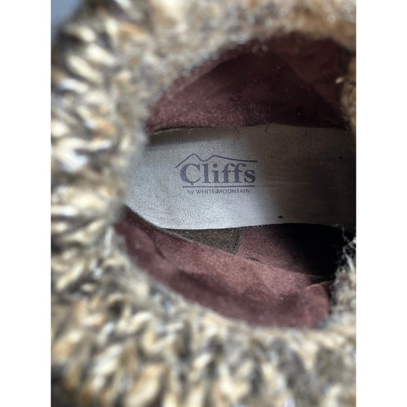 Cliffs by White Mountain Women's Brown Faux Suede Knit Cuff Lace Up Boots Sz 6.5 - Picture 13 of 13